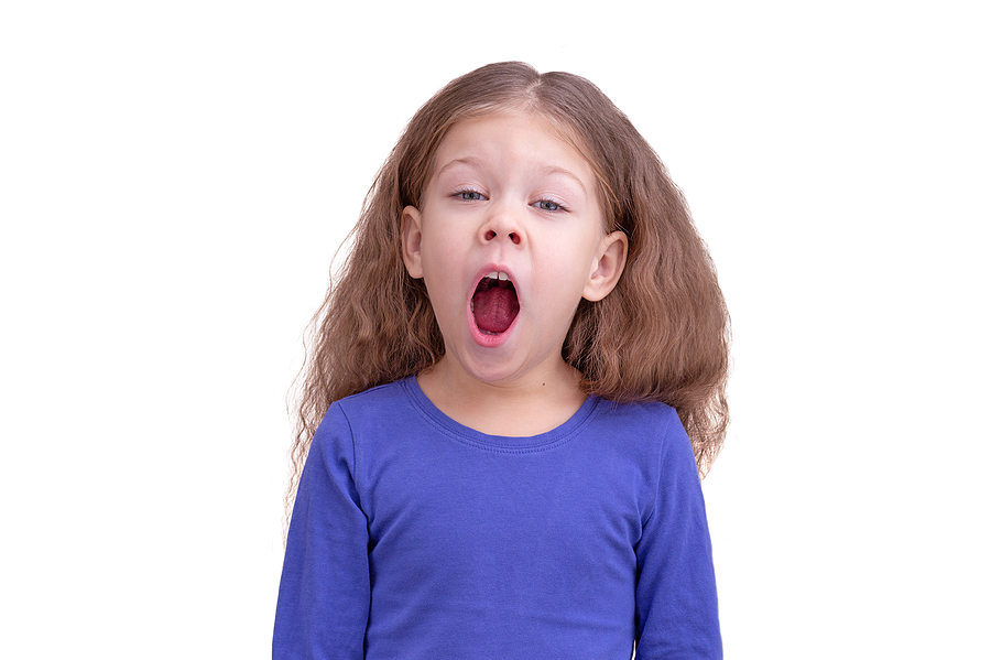 toddler yawning